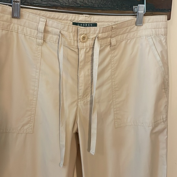 Lauren Ralph Lauren Light Cream Beige Khaki Straight Leg Ankle Pants Size 10 - Picture 7 of 15